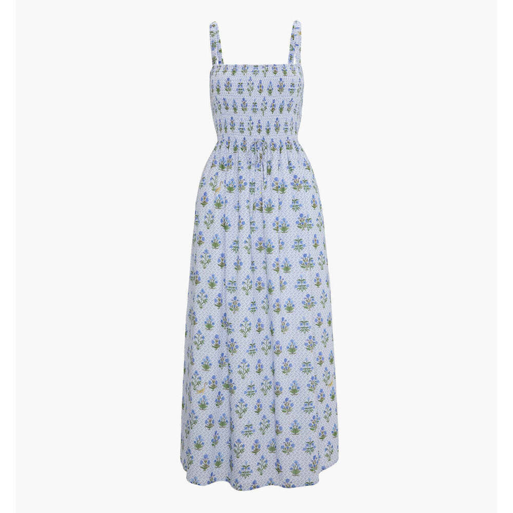 Hill House Home The Anita Nap Dress - Blue Block Print Size LBlue Block Print /